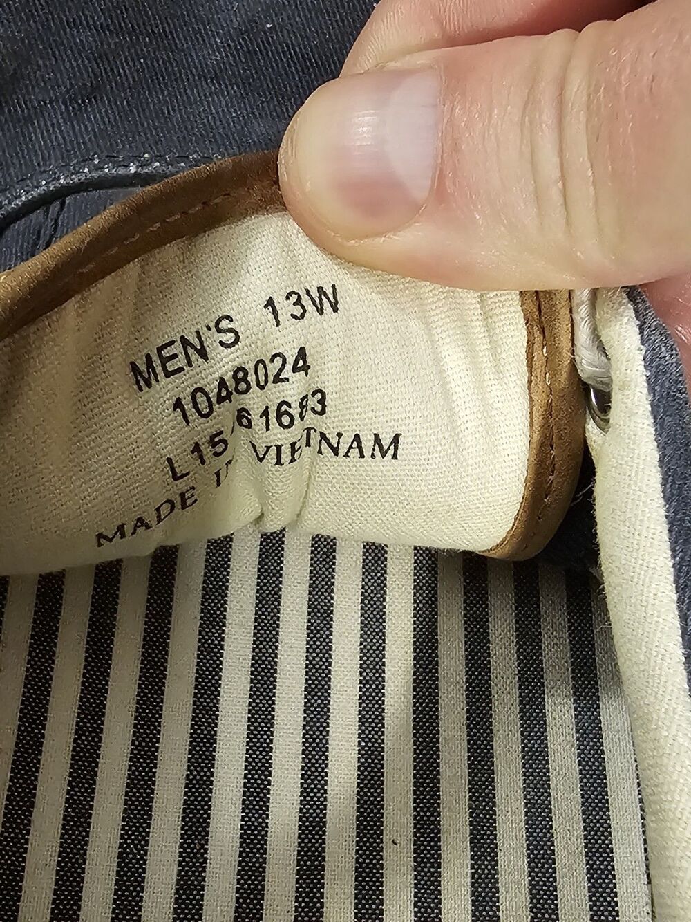 Sperry Top-Sider Striper II CVO Navy Salt-Washed Canvas Sneakers Men's 13W Wide - Picture 9 of 10